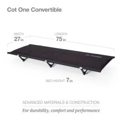 Helinox Cot One Convertible Insulated -Peak Camping 191030amzcotoneinsulated black3dimsimperial 1586388817133 rsz 10573.1672865194