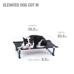 Helinox Elevated Dog Cot - Medium (Fall 2022) -Peak Camping 2021ElevatedDogCotM Black 6DimsImperial 1613848704501 800x rsz 62738.1646681190