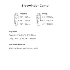 Big Agnes Sidewinder Camp 20 11 Big Agnes Sidewinder Camp 20 -Peak Camping 2021 sizing sidewindercamp rsz 50720.1626823734