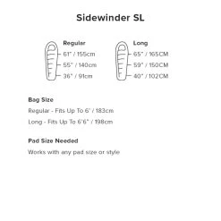Big Agnes Sidewinder SL 20 -Peak Camping 2021 sizing sidewindersl rsz 17921.1626823739