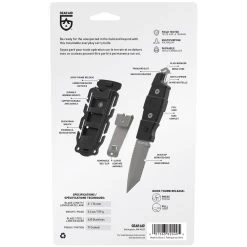 GEAR AID Kotu Tanto Survival Knife -Peak Camping 62040 ga kotu black pkg 02 53667.1652736467