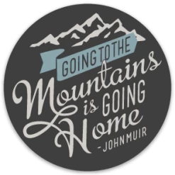 Going To The Mountains Sticker