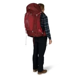 Osprey Aura AG 65 - Women's -Peak Camping AuraAG 65L S22 OnBody2 BerrySorbetRed rsz 63393.1652392975