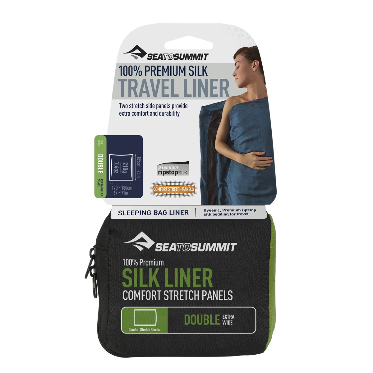 Sea To Summit Silk Travel Liner - Double 4 Sea To Summit Silk Travel Liner - Double - Image 2