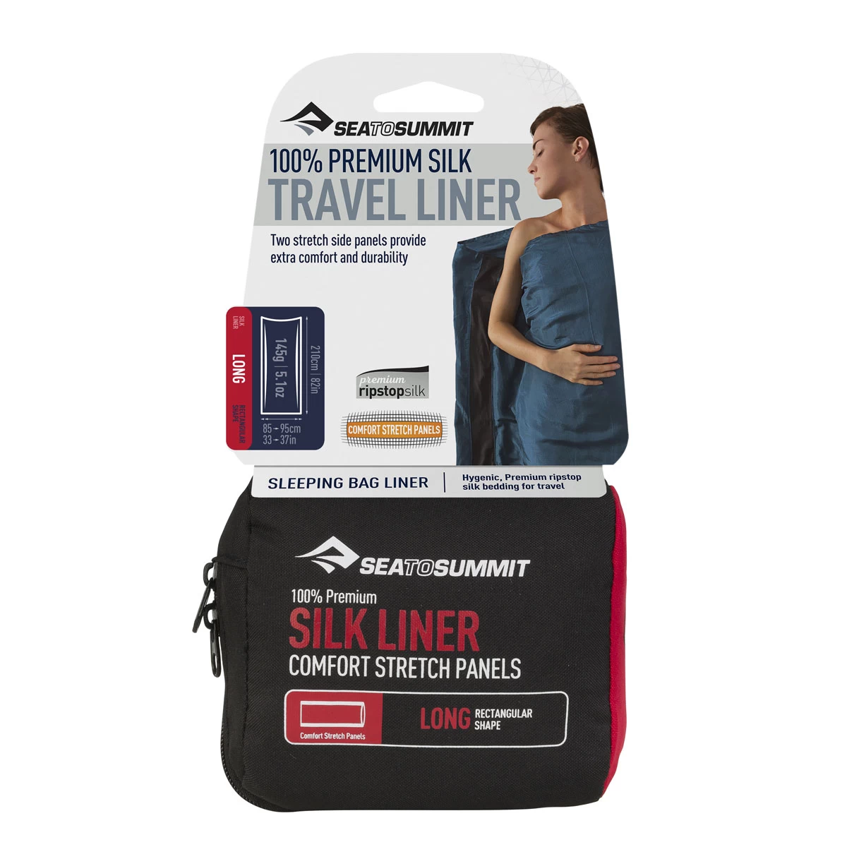 Sea To Summit Silk Travel Liner - Long 4 Sea To Summit Silk Travel Liner - Long - Image 2