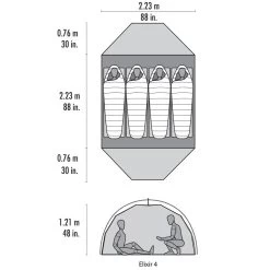 MSR Elixir 4 -Peak Camping elixir4dimensions 69577.1626822430