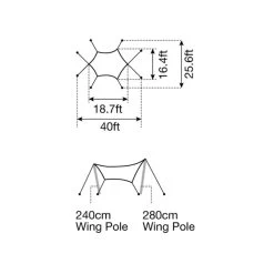 Snow Peak HD Hexa Tarp Pro Set L -Peak Camping hd hexa tarp l tp 862h dimensions 01 rsz 21711.1668452000