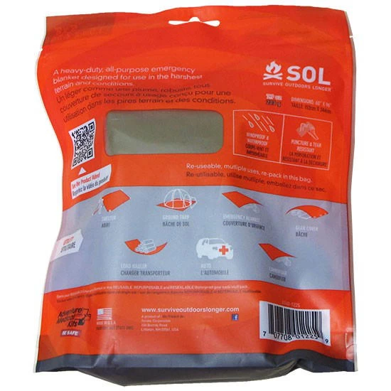 Adventure Medical Kits SOL Heavy Duty Emergency Blanket 4 Adventure Medical Kits SOL Heavy Duty Emergency Blanket - Image 2