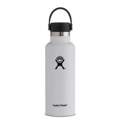 Hydro Flask 18 Oz. Standard Mouth -Peak Camping hydro flask s18ts white 68355.1626822163 57355.1644958900
