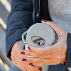 Klean Kanteen TKWide W/ Twist Cap - 16 Oz (Fall 2022) -Peak Camping k16tkwpt bt t twist cap straw hands top lifestyle rsz 41158.1626823586.1280.1280 08643.1672357768