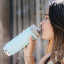 Klean Kanteen TKWide W/ Twist Cap - 16 Oz (Fall 2022) -Peak Camping k16tkwpt bt twist straw cap sipping lifestyle rsz 86490.1626823590.1280.1280 13763.1672357768