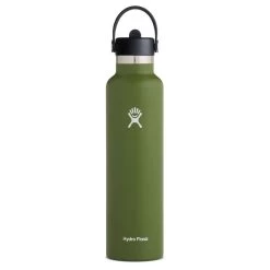 Hydro Flask 24 Oz Standard Mouth With Flex Straw Cap (Fall 2022) -Peak Camping s24fs olive 51284.1673481323.1280.1280 62154.1673481444
