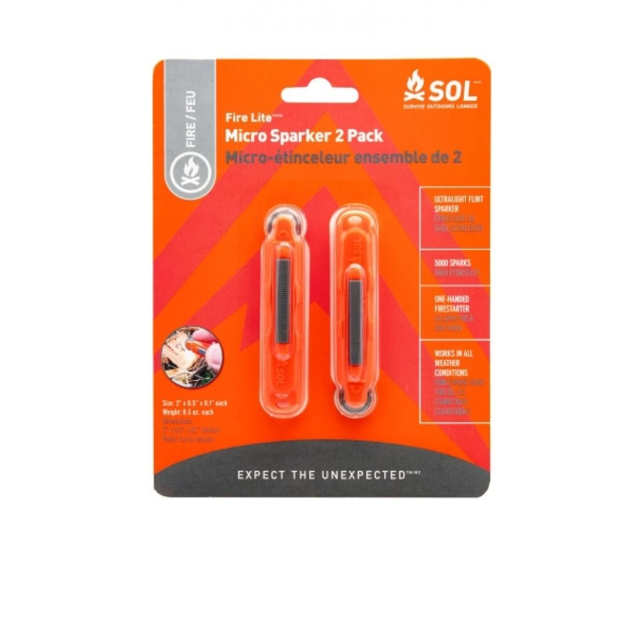 Adventure Medical Kits SOL Fire Lite Micro Sparker - 2 Pack 4 Adventure Medical Kits SOL Fire Lite Micro Sparker - 2 Pack - Image 2