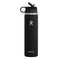 Hydro Flask 24 Oz Wide Mouth W/ Straw Lid (Fall 2022) -Peak Camping w24bsw black 80749.1648858502